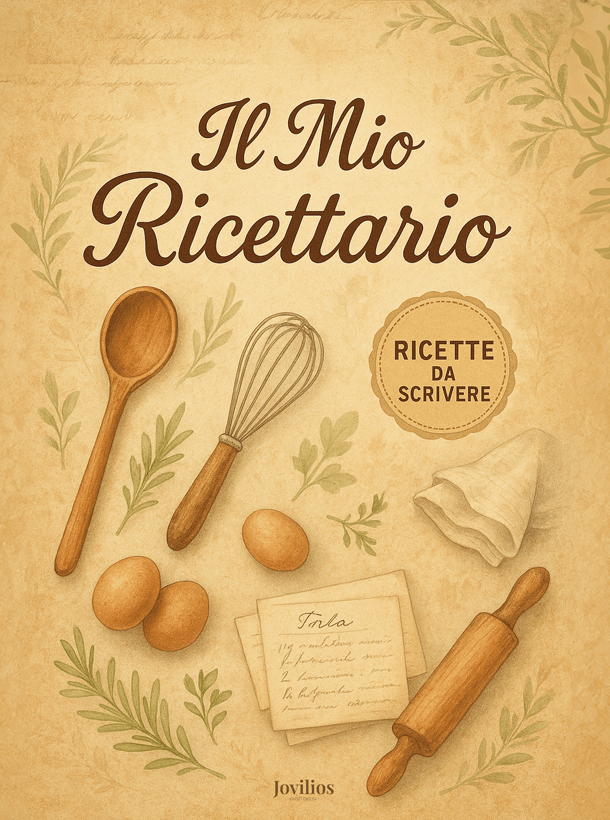 copertina ricettario da compilare Il Mio Ricettario Jovilios